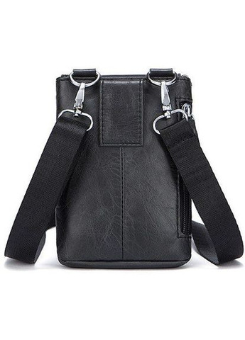 Сумка чоловіча через плече бананка шкіряна клатч 14691 Чорний Vintage (302007798)