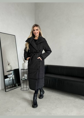 Черное зимнее Пальто зимнее оверсайз LeVi