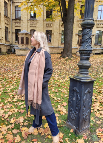 Женский элегантный кашемировый шарф с принтом Цветы No Brand (365658177)