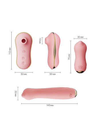 Набор 3в1 – UNICORN Set Pink, виброяйцо, пульсатор, вакуумный стимулятор Zalo (333332501)