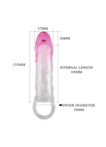 Насадка на пенис Odes, 17,5 cm, PENIS SLEEVE Pretty Love (383114698)