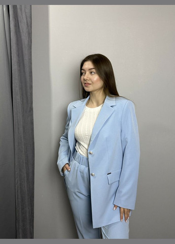 Жіночий брючний костюм голубий MKJLModna KAZKA MKJL891021\1108021 Modna KAZKA (336932108)