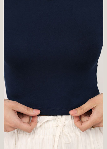 Футболка с коротким рукавом женская цвет синий CB-00275561 Crep - (330222842)