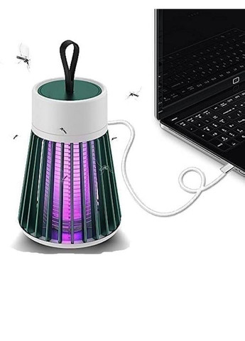Ловушка-лампа от насекомых Mosquito killing Lamp YG-002 от USB с LED подсветкой Зеленая No Brand (282963441)