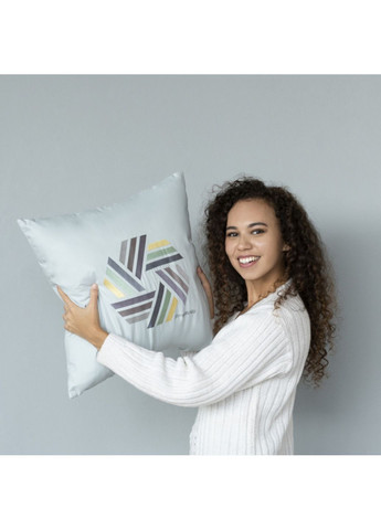 Подушка "Rain" 50х50 см з вишивкою (декоративна) IDEIA (332163811)