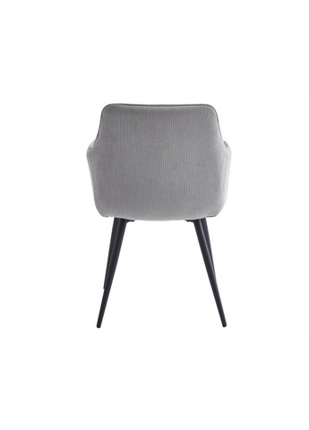 Стілець Ernest Чорний каркас / Світло-сіра тканина вельвет Intarsio (372178396)