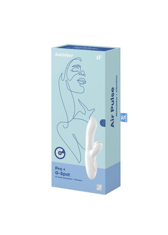 Вакуумний вібромасажер кролик Pro G-Spot, білий Satisfyer (347312771)