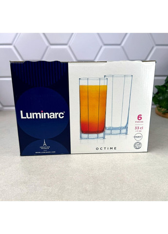 Набор высоких стаканов без рисунка Octime 330 мл 6 шт (Н9811) Luminarc (366818210)