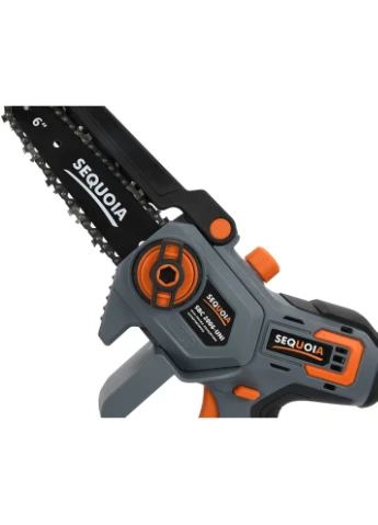 Аккумуляторная цепная пила SBC2006-UNI 20В, 1х2.0А·ч, шина 15 см, 1/4", скорость 6.5 м/с, вес 2.05 кг. Sequoia (381186444)