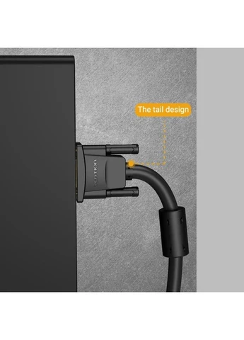 Кабель VGA 15M-15M, 25.0 м, с ферритами, черный Vention (392011354)
