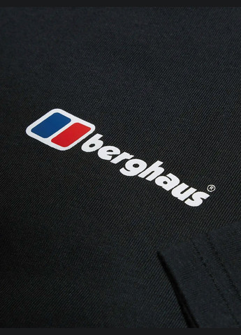 Чорна футболка майка з коротким рукавом Berghaus Mens Organic Front & Back Logo Tee - Black
