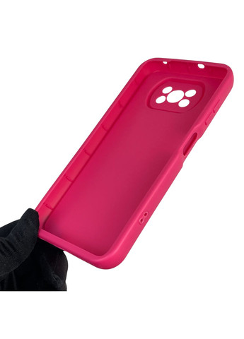 Чехол силиконовый Soft Touch для Poco X3 малиновый (Полная защита камеры) Xiaomi (366389716)