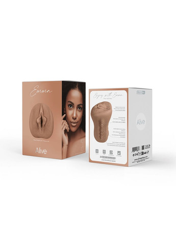 Мастурбатор вагіна Emma реалістичний, коричневий, M Alive (331168580)