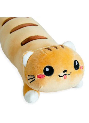Мягкая игрушка-подушка Кошка-обнимашка 110 см, серый с розовыми ушками и хвостом (43495-_304) XPRO (280931136)