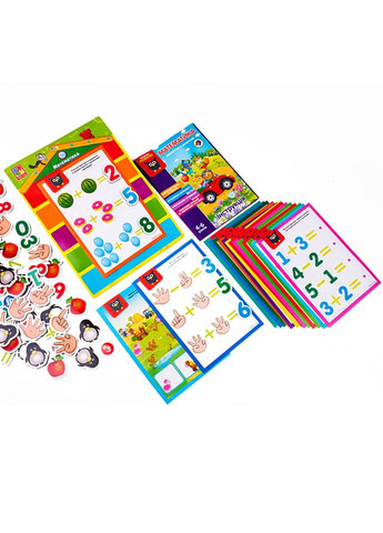 Дитяча настільна гра "Математика магнітна з дошкою" VT5412-02 цифри на магнітах Vladi toys (306436233)
