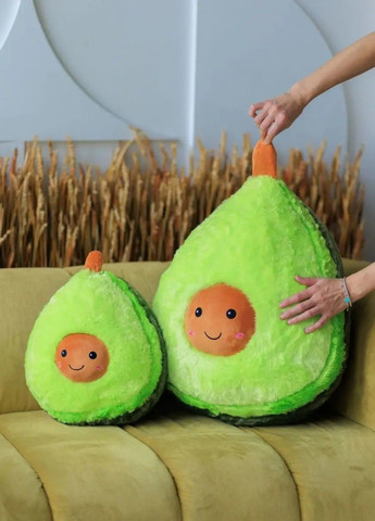 М’яка іграшка Авокадо 45 см подушка зелена плюшева Lalapka (366571287)