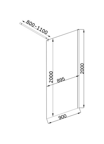 Душова перегородка LEGA 90TC (90T) (1уп.) Bravo (299997637)