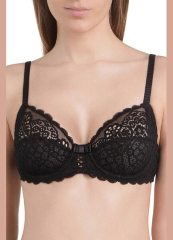 Чорний брасьер мереживний м'який бюстгальтер на кісточках Dim з кісточками