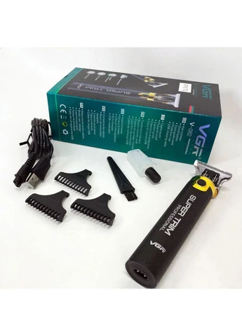 Машинка для стрижки V-082 акумуляторна бездротова професійна + 3 насадки триммер для волосся VGR (386480632)