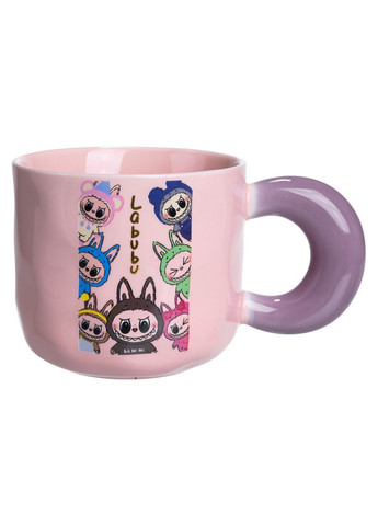 Чашка порцелянова Labubu Brighten Your Day 400 (мл) подарункова кружка прикольна чашка для дітей на подарунок FM-22B Yiwu (371346012)