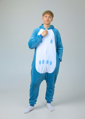 Кигуруми пижама Сова мужская плюшевое голубое с капюшоном Lalapka (369644973)
