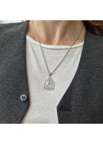 Срібна ладанка ікона Богородиця срібло 925 проби Родоване 38006р 3.70г No Brand (341275232)