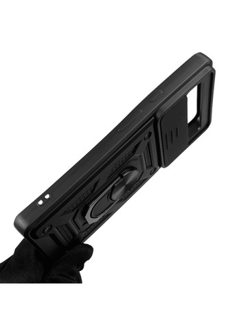 Чехол для Pixel 7A бронированный с кольцом-держателем со шторкой на гугл пиксель 7а чёрный rg1 Google (366023080)