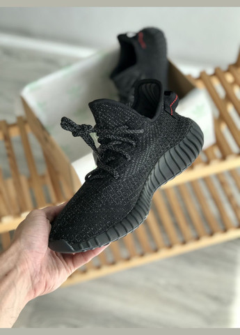 Кросівки жіночі і чоловічі Adidas Yeezy boost 350 reflective black | Адідас Ізі буст 350 рефлективні чорні No Brand чорні демісезони (307397788)