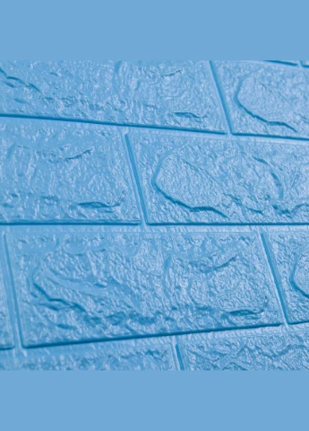 Самоклеюча декоративна 3D панель під блакитну цеглу 700x770x5мм 3D Loft (298400646)