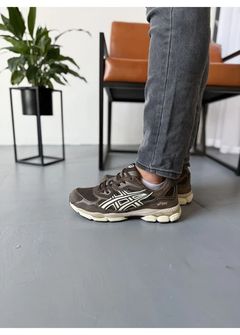 Бежеві літні кросівки asics gel-nyc brown beige асікс гель нюк No Brand