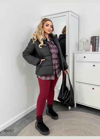 Чорна демісезонна куртка жіноча зимова Liton