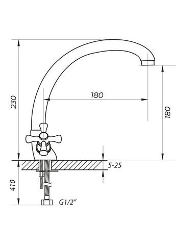 Кухонный смеситель TMB 827 ZX0084 Zerix (370948368)