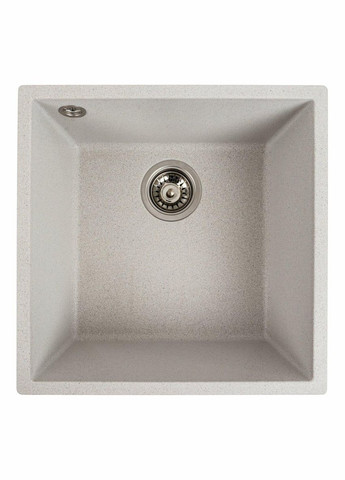 Гранитная мойка для кухни 4040 RUBA матовая белая в точку Valeso (342071780)