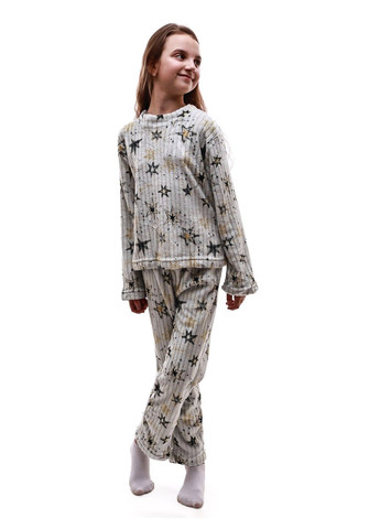Молочная зимняя пижама для девочки подростка Lumo