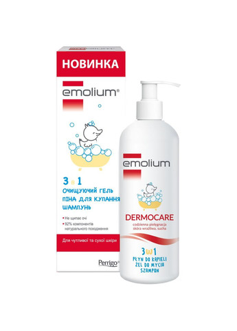 Шампунь-гель для душу 3 в 1 400 мл Emolium 5000028845 (331787715)