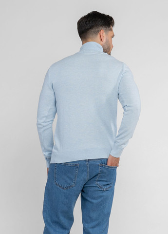 Голубой зимний свитер мужской голубой пуловер Arber T-neck AM