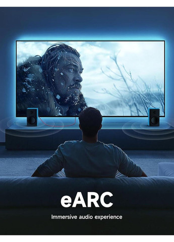 Кабель HDMI 2.1 slim, 48Gbps, 8K@60Hz, 4K@120Hz 1м, multicolored Jsaux (356455569)