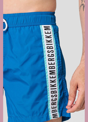 Синие пляжные шорты с логотипом Dirk Bikkembergs (292012554)