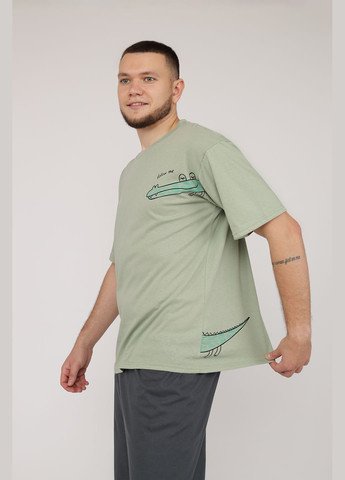 Піжама з шортами чоловіча колір оливковий CB-00278838 Yuki (334429435)