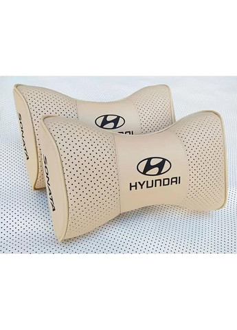 Подушка подголовник HYUNDAI бежевый 2шт No Brand (361135259)