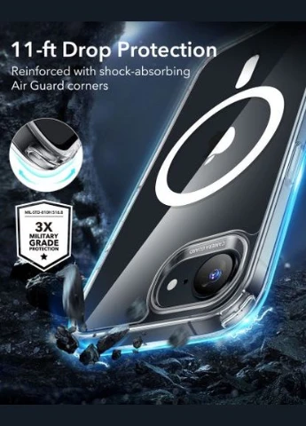 Прозорий чохол HaloLock Classic Hybrid Case Clear для iPhone 17e | 16e (1A84200101 | 1A84200102) ESR iPhone 16e (359447314)