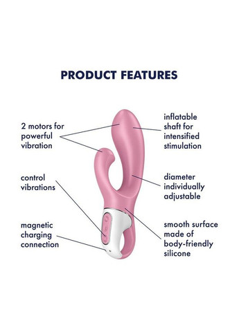 Вибратор-кролик Air Pump Bunny 2, надувающийся Satisfyer (371390941)