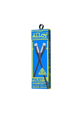 Кабель зарядки Type-C to Type-C 240W C17 Velocity 5A 1.2m шнур швидка зарядка QC Data cable Black 240 вт Remax (369137052)