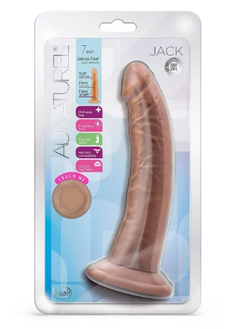 Реалістичний фалоімітатор на присосці Au Naturel Jack, 20 см х 3.8 см Blush (383094528)