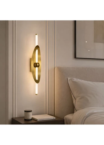 Настінний LED світильник мінімалізм бронза No Brand (398903120)