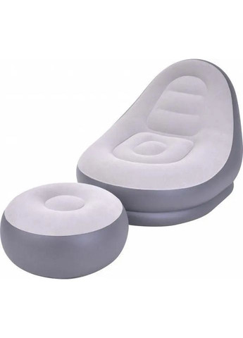 Надувной диван с пуфом Air Sofa / Надувное кресло велюровое с пуфом Digital (370617173)