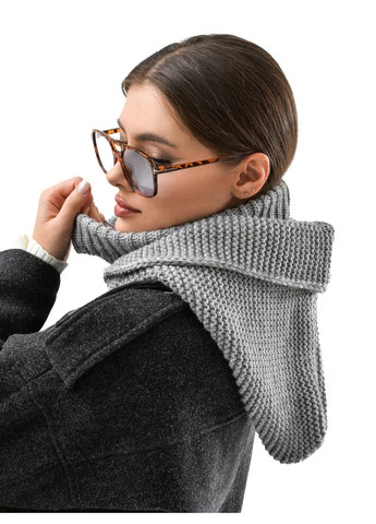 -капюшон з коміром в'язаний - Анжеліка. No Brand Жіночий капор (363019856)