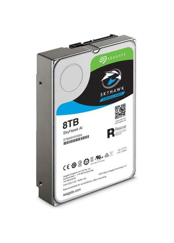 Накопичувач HDD SATA 8.0TB SkyHawk AI Surveillance 7200rpm 256MB (ST8000VE001) Seagate (314929542)