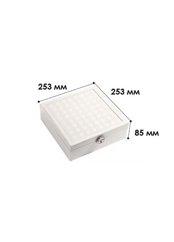 Шкатулка SP-01130 White для украшений и ювелирных изделий с зеркалом на замке с ключом 5шт Casegrace (352011266)
