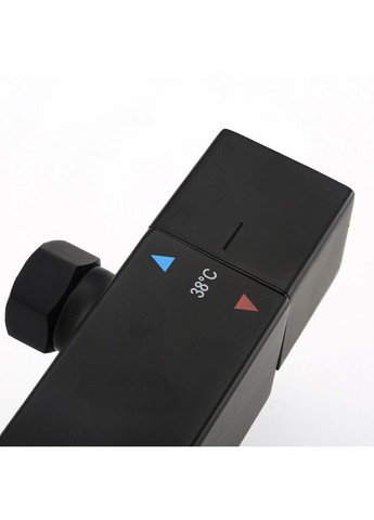 Душова система G2417-60 термостат, вилив - перемикач на лійку, чорний GAPPO (372994973)